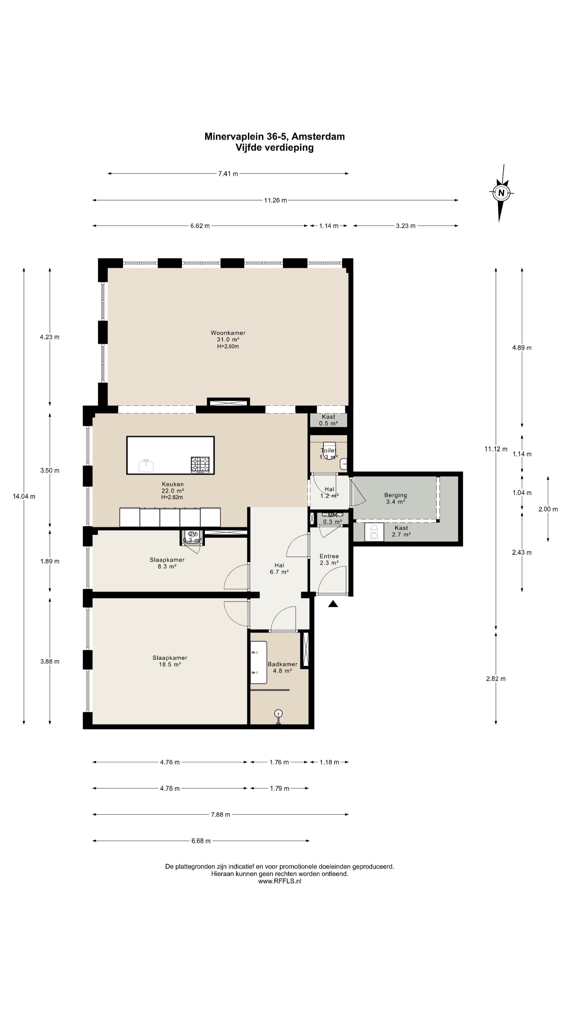 Spectacular corner apartment with panoramic views over the Zuidas skyline in Amsterdam Zuid — 51