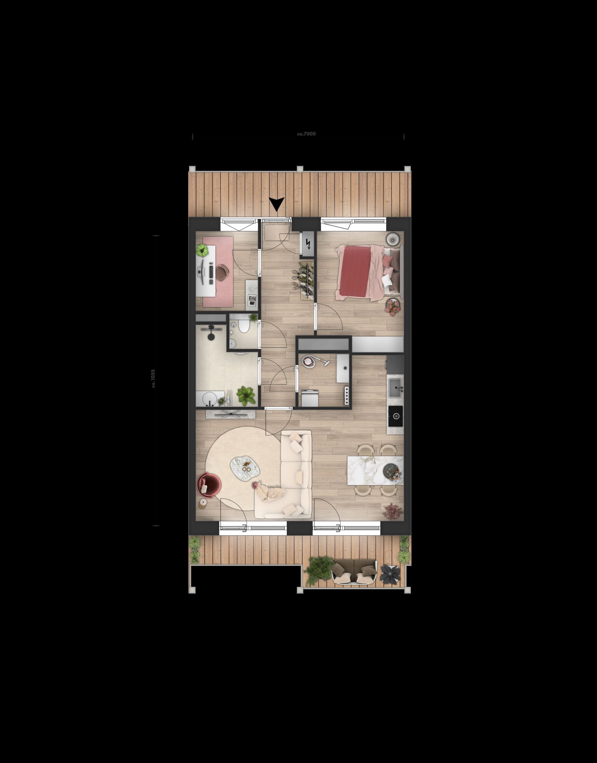 Foto 6 van Appartement Flexibele indeling (Bouwnr. C.1.04)