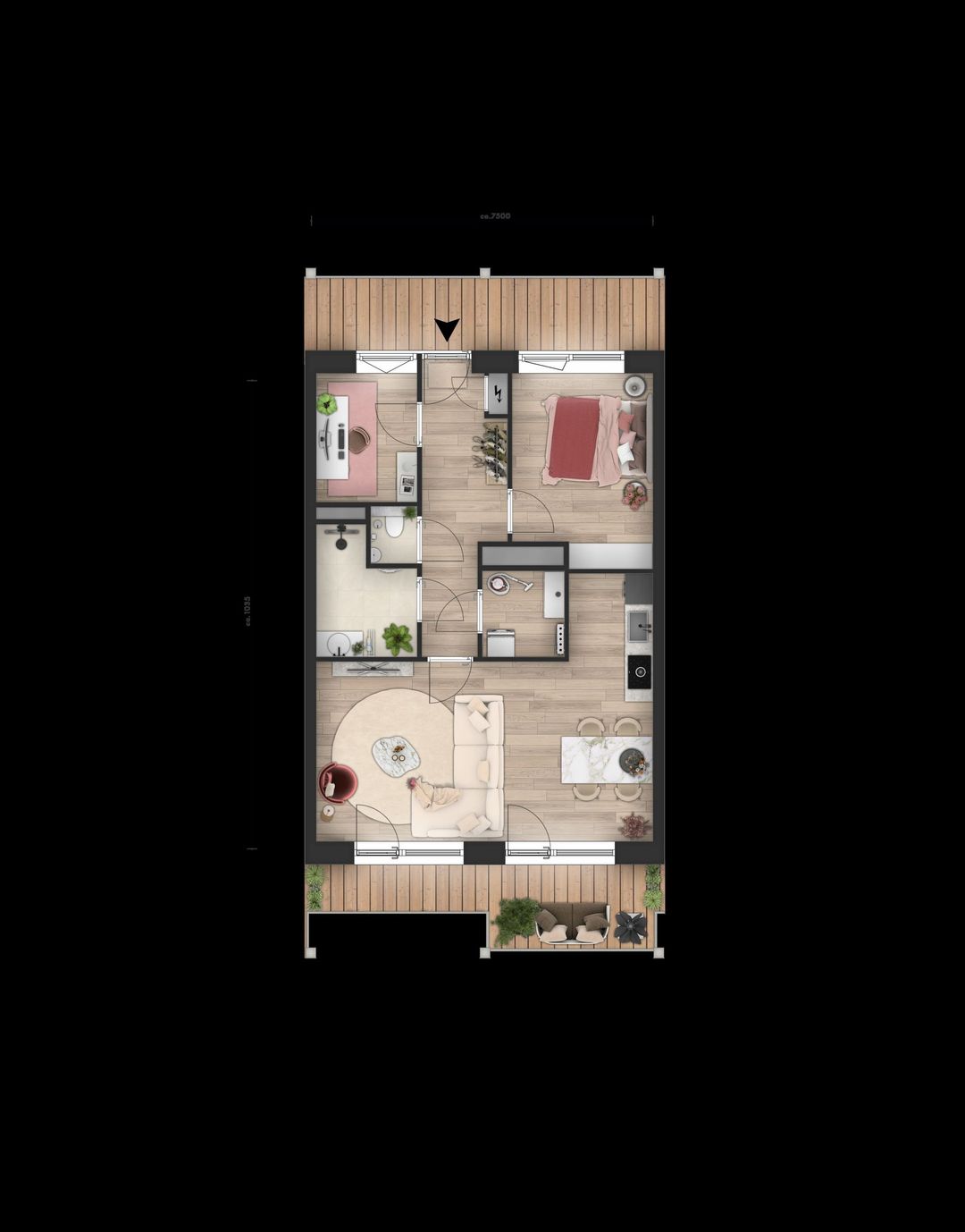 Foto 7 van Appartement Flexibele indeling (Bouwnr. C.1.09)