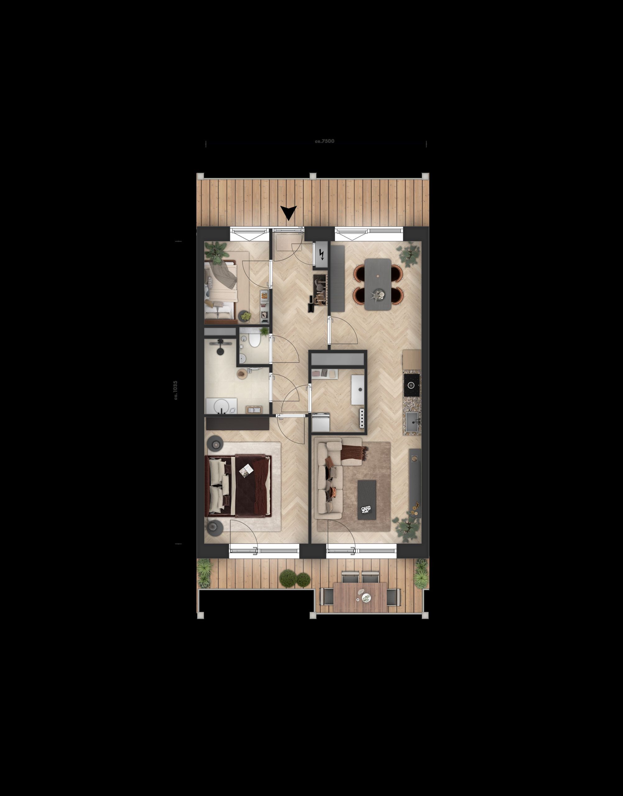 Foto 6 van Appartement Flexibele indeling (Bouwnr. C.1.07)