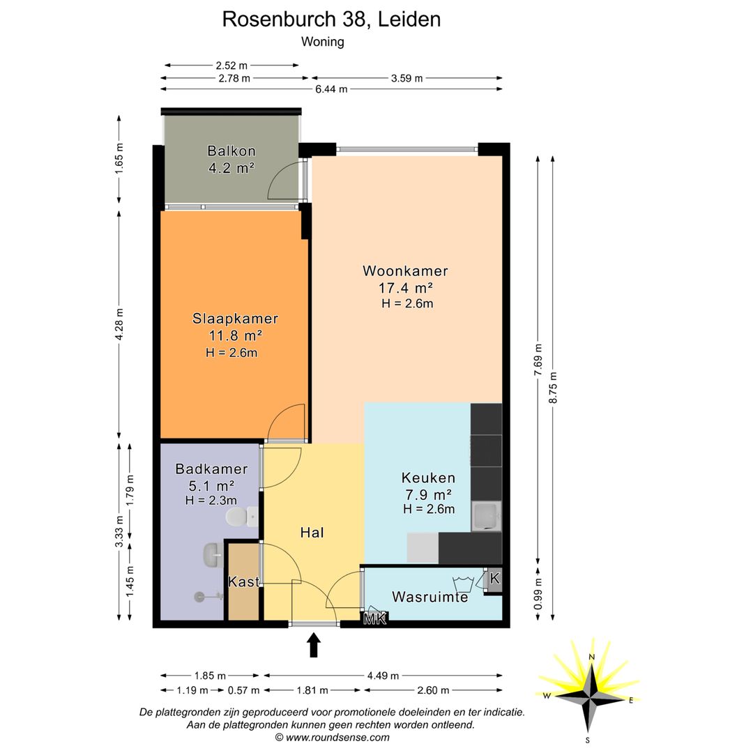 Ground-floor 2-room apartment with sunny balcony near Leiden city centre — 31