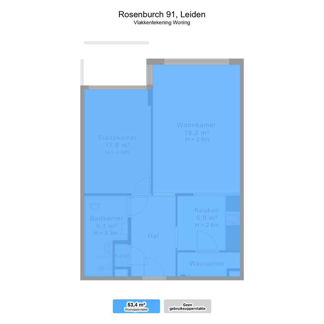 Two-room apartment with south-facing balcony in Leiden — 31