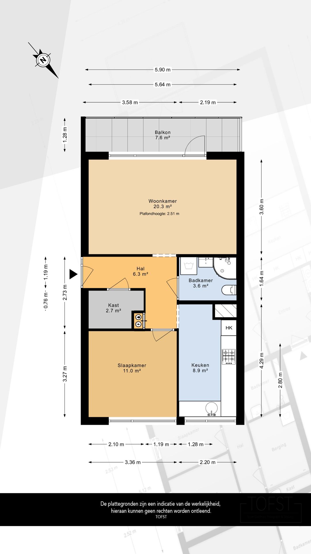 Charming 2-room apartment with sunny balcony in Schiedam Groenoord — 28