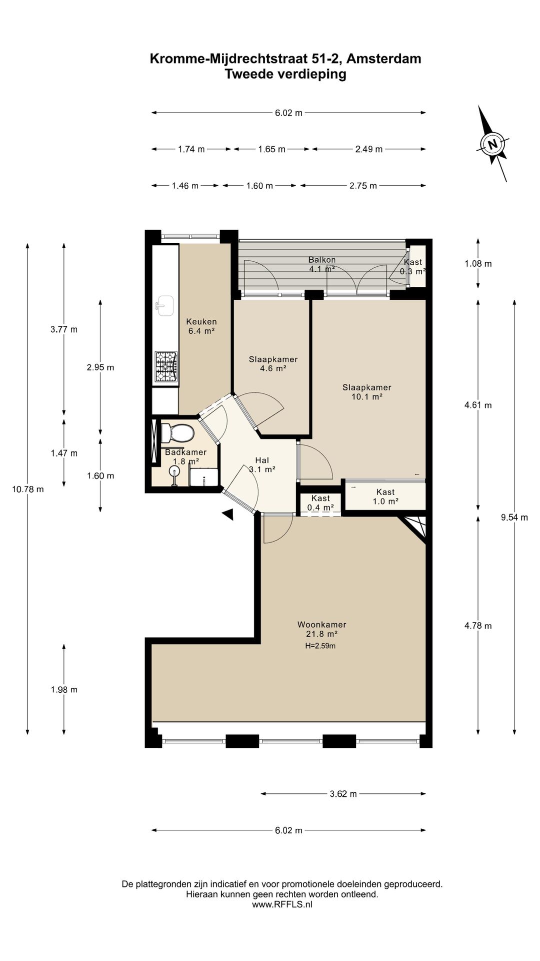 Foto 22 van Kromme-Mijdrechtstraat 51-2