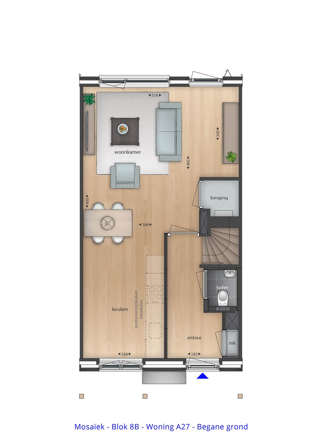Foto 8 van Fase 2 - Tussenwoning Dwarskap (Bouwnr. A27)