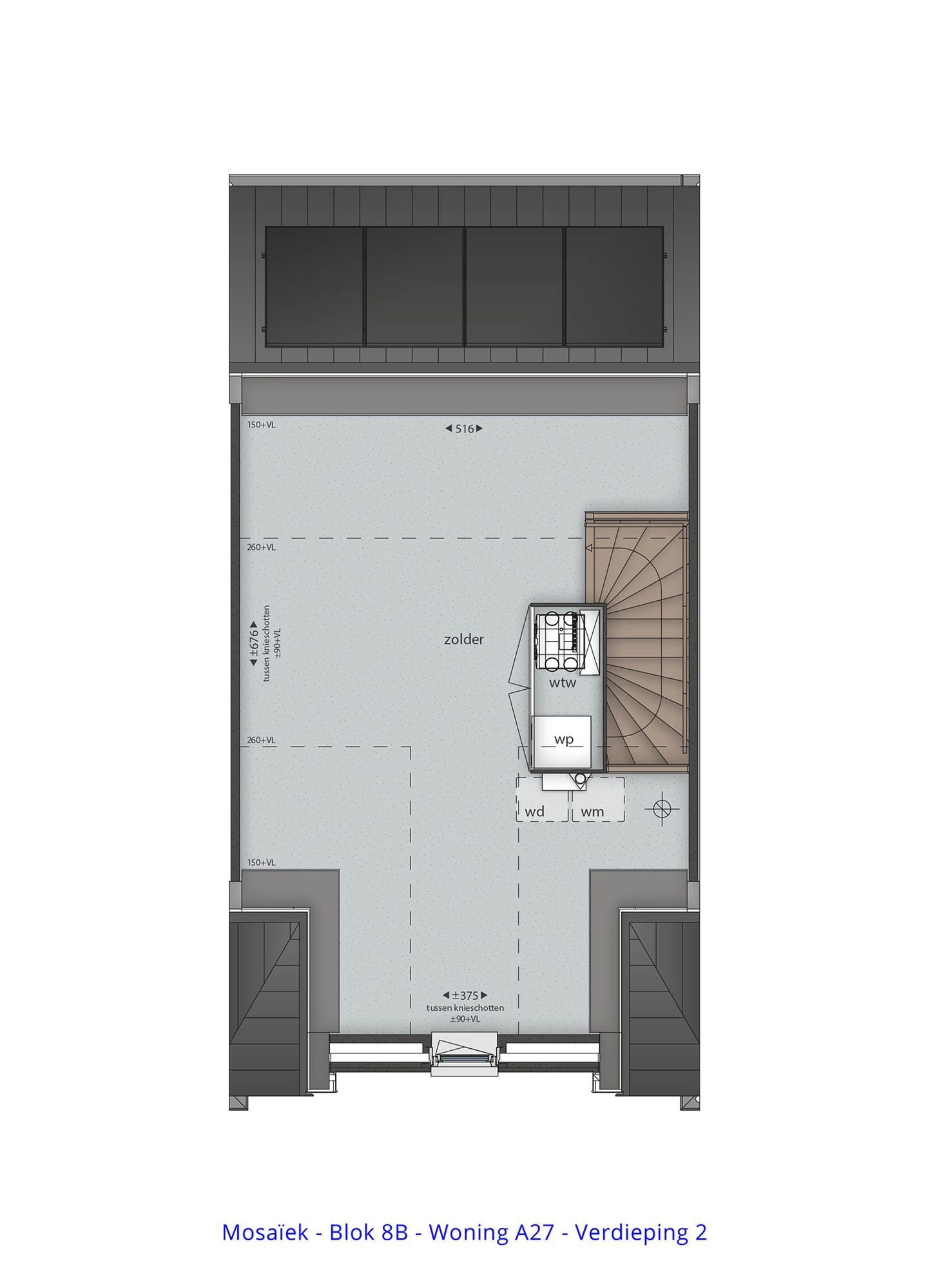 Foto 10 van Fase 2 - Tussenwoning Dwarskap (Bouwnr. A27)