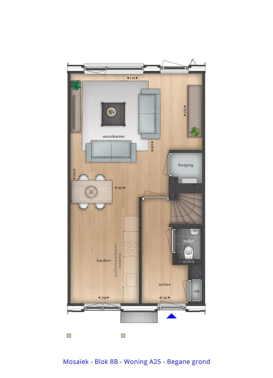 Foto 8 van Fase 2 - Tussenwoning (Bouwnr. A25)