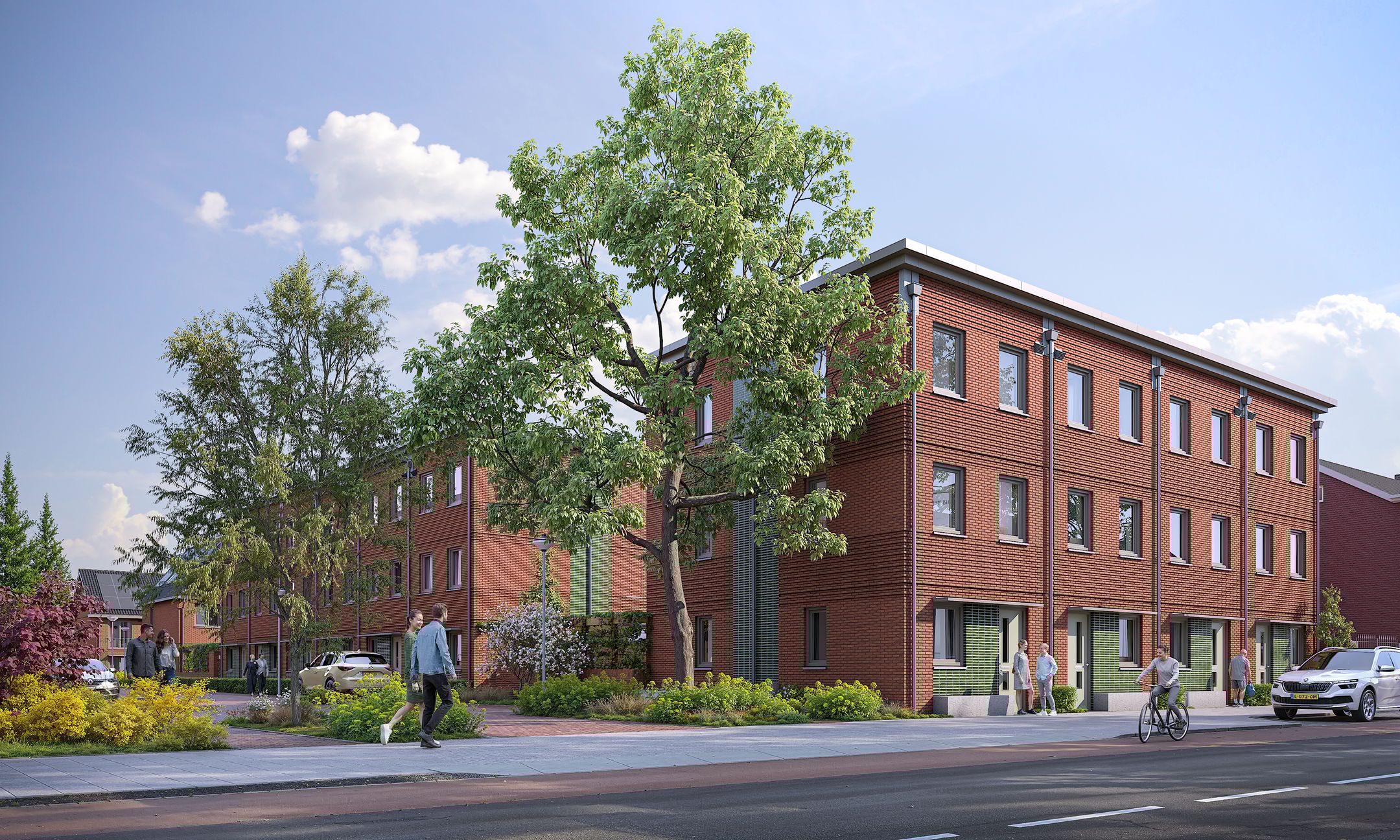 Fase 2 - 3lagen met Platdak Hoekwoning (Bouwnr. A32)  false