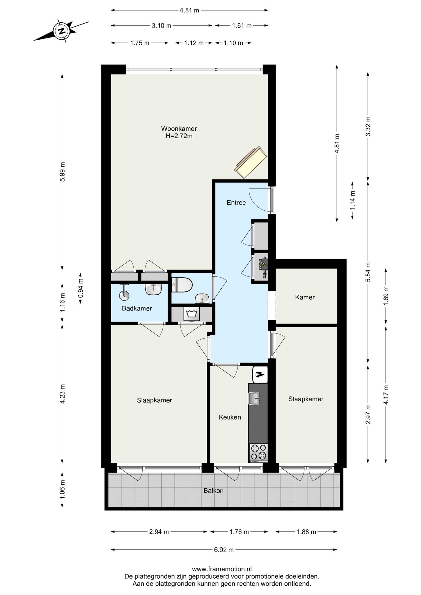 Spacious 3-room apartment with sunny balcony near Zuidplein Rotterdam — 20