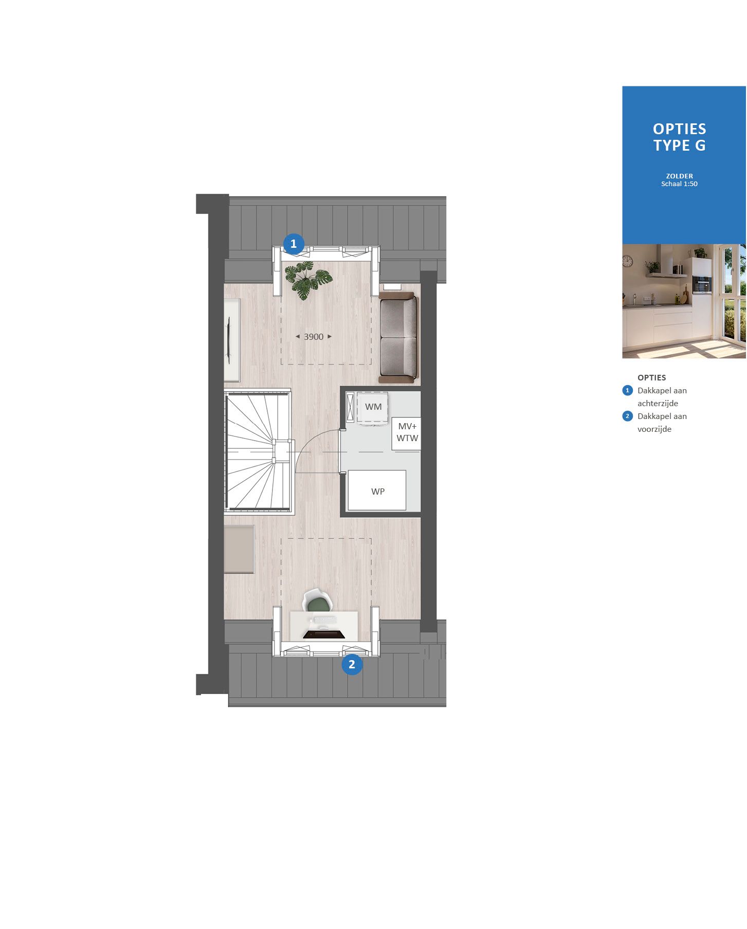Foto 18 van Tussenwoning Type G (Bouwnr. 205)