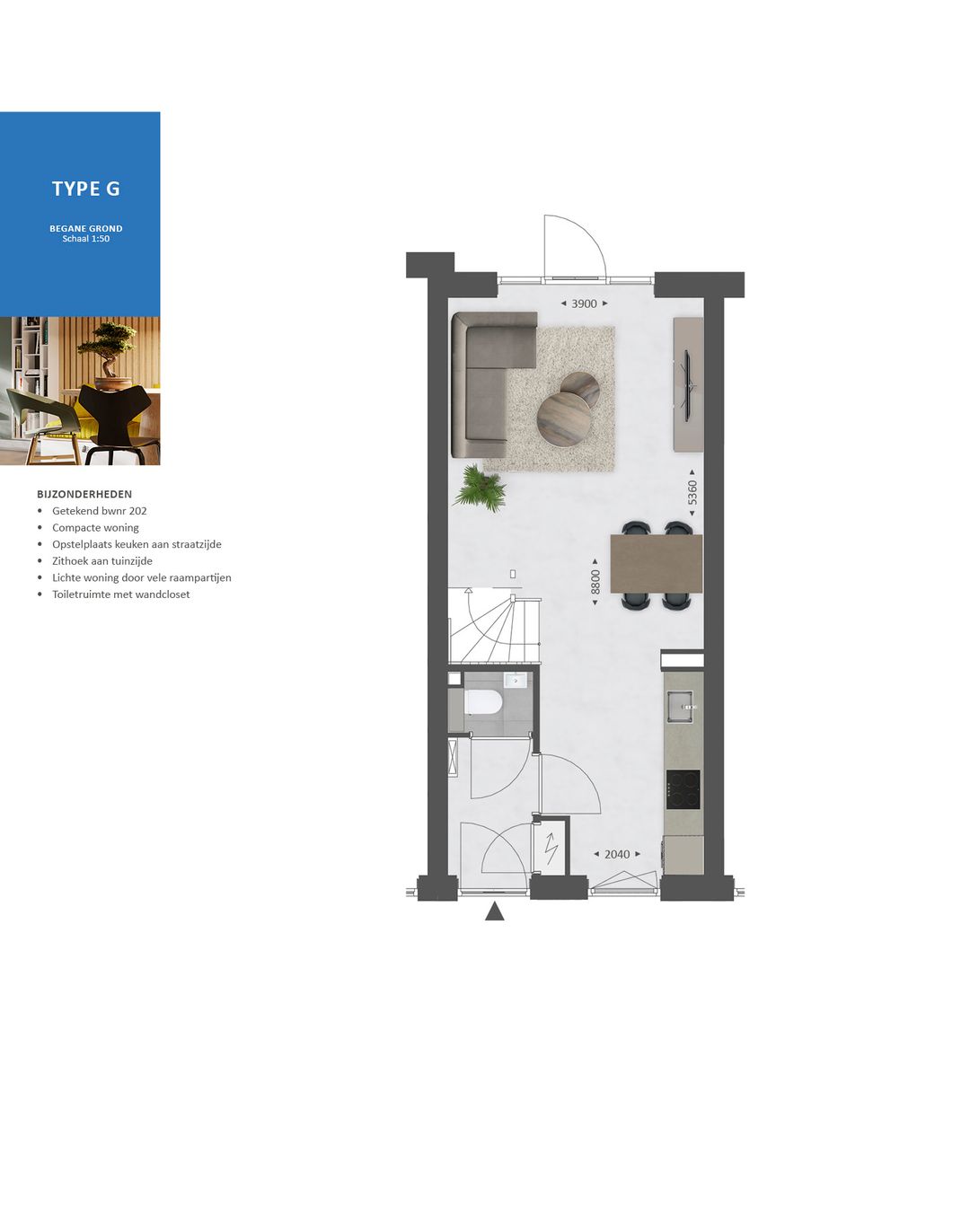 Foto 16 van Tussenwoning Type G (Bouwnr. 206)