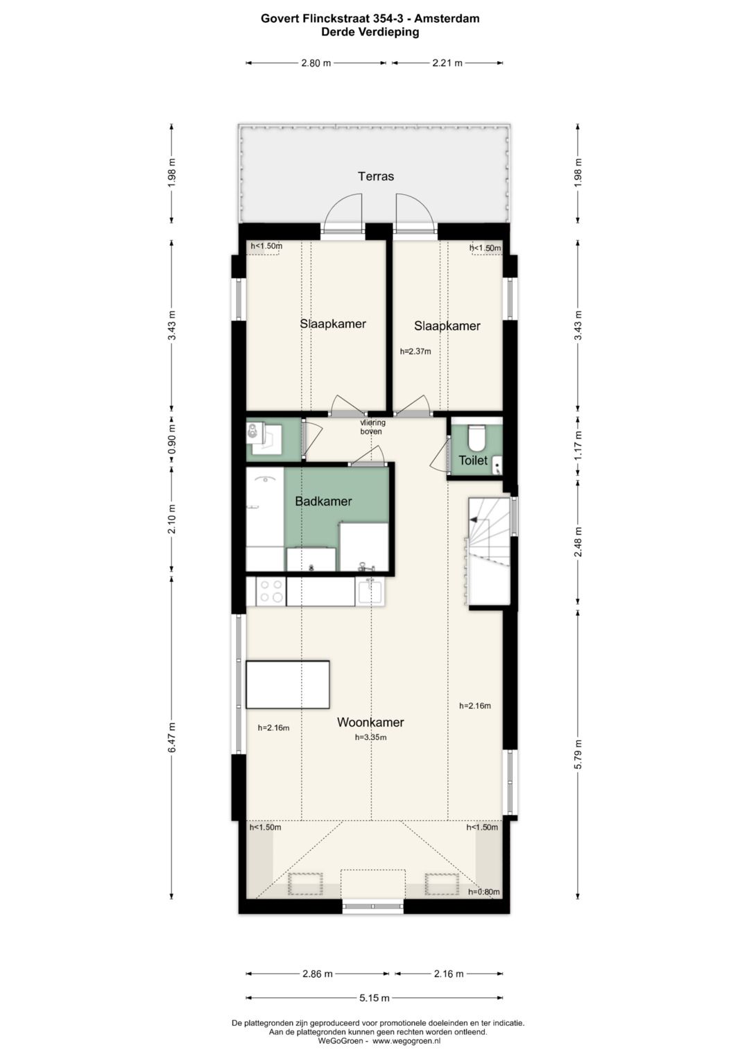 Sunny Top-Floor Apartment with South-Facing Terrace in De Pijp — 31