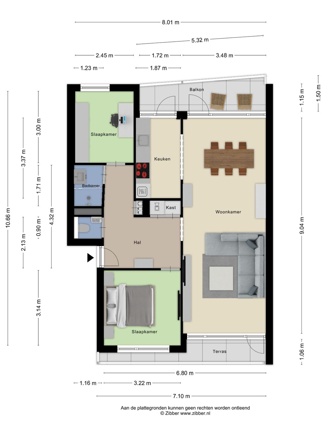 Move-in Ready 3-Room Apartment with Two Balconies and Ample Storage — 32