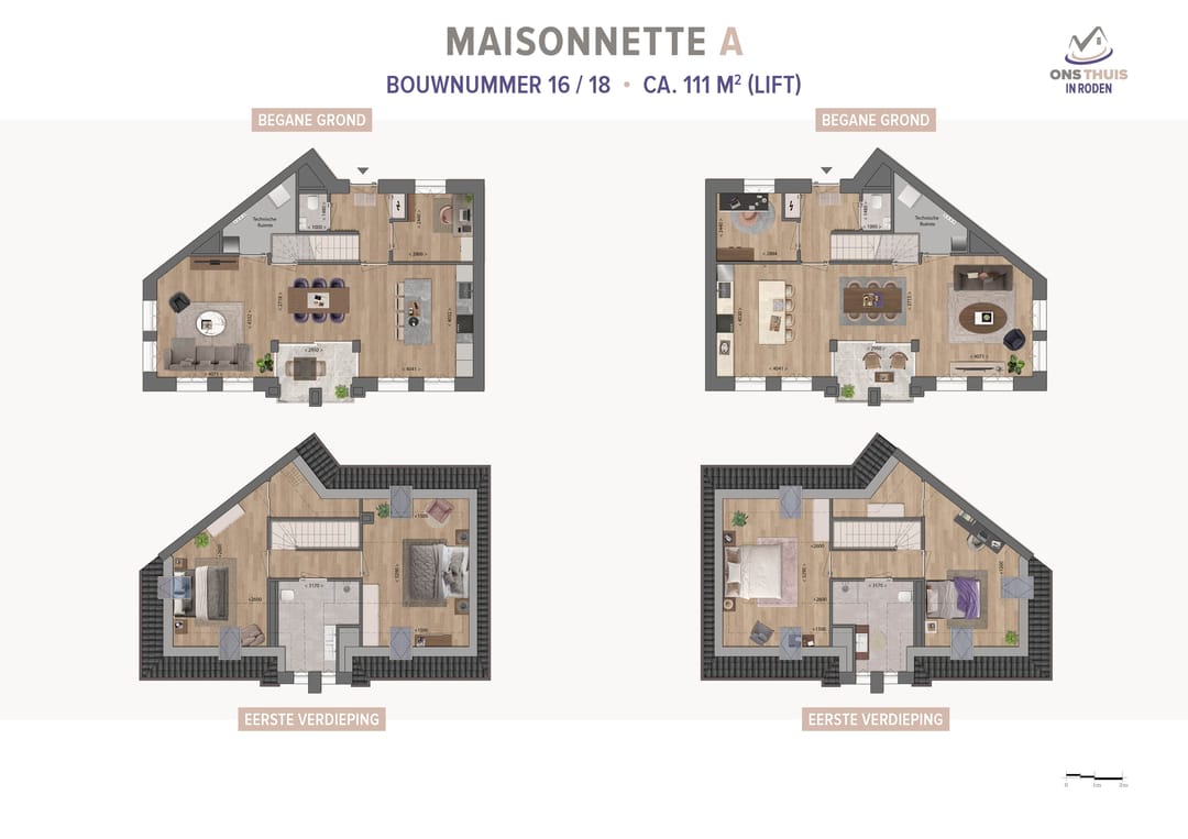 Foto 2 van Ons thuis in Roden - Maisonnette A (Bouwnr. 18)