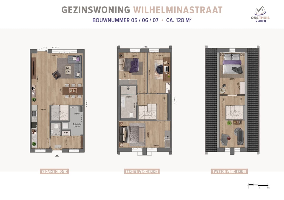 Foto 2 van Ons thuis in Roden -Rijwoning Wilhelminastr (Bouwnr. 6)