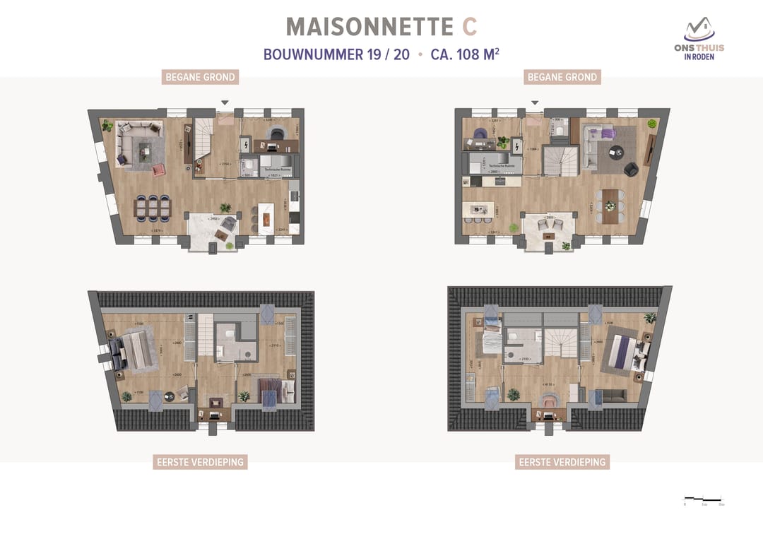 Foto 2 van Ons thuis in Roden - Maisonnette C (Bouwnr. 19)