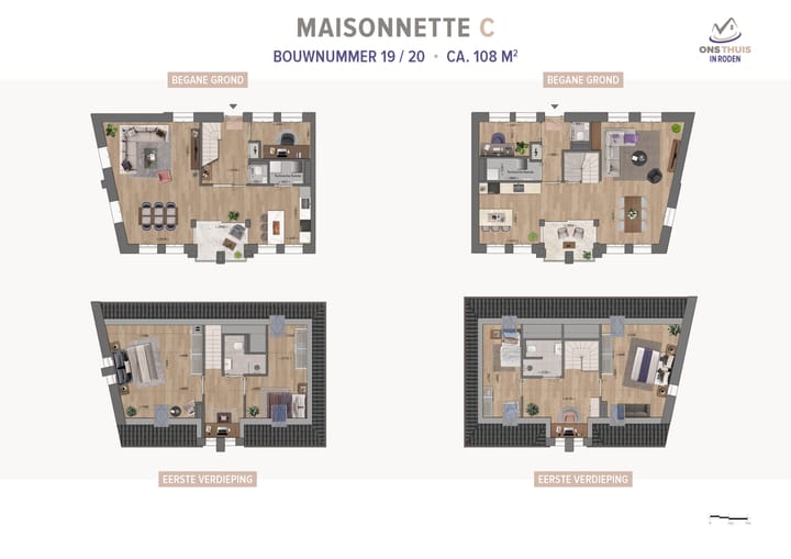 Foto 2 van Ons thuis in Roden - Maisonnette C (Bouwnr. 19)