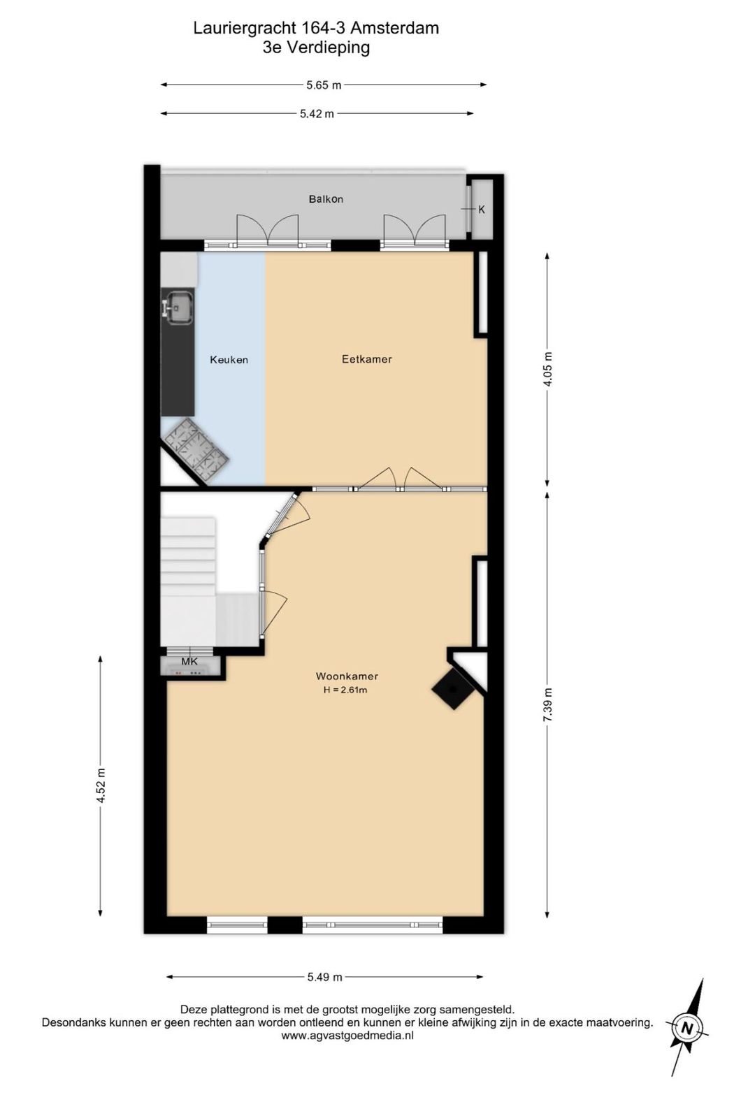 Bright Double Upper House with Two Balconies on Freehold Land in the Jordaan — 61