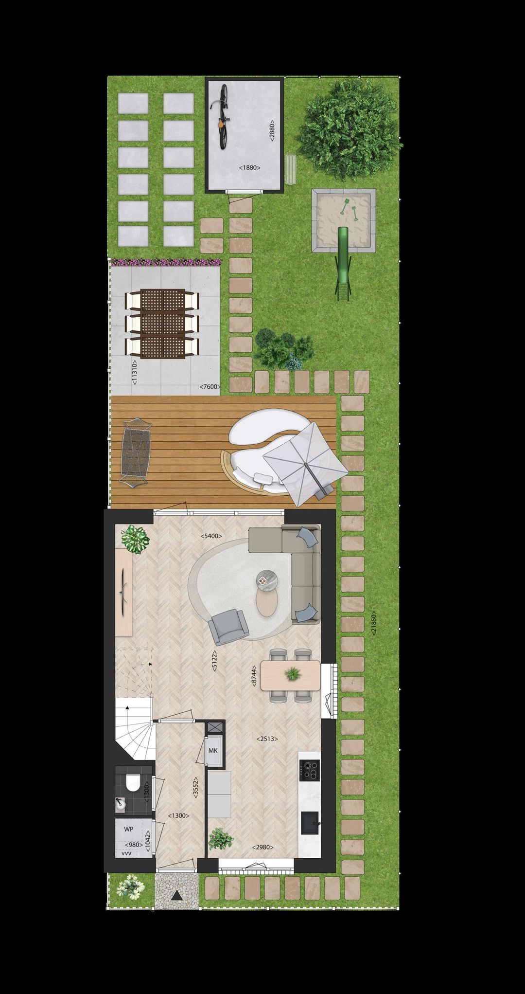 Foto 2 van Twee-onder-een-kapwoning (Bouwnr. 2)