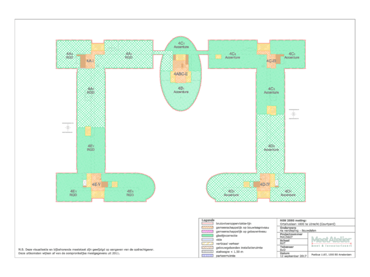 Plattegrond van 4e verdieping