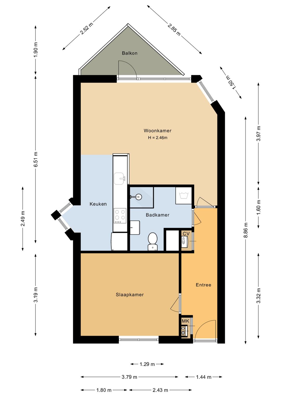 Spacious apartment in Katwijk centre with sunny west-facing balcony near the beach — 28