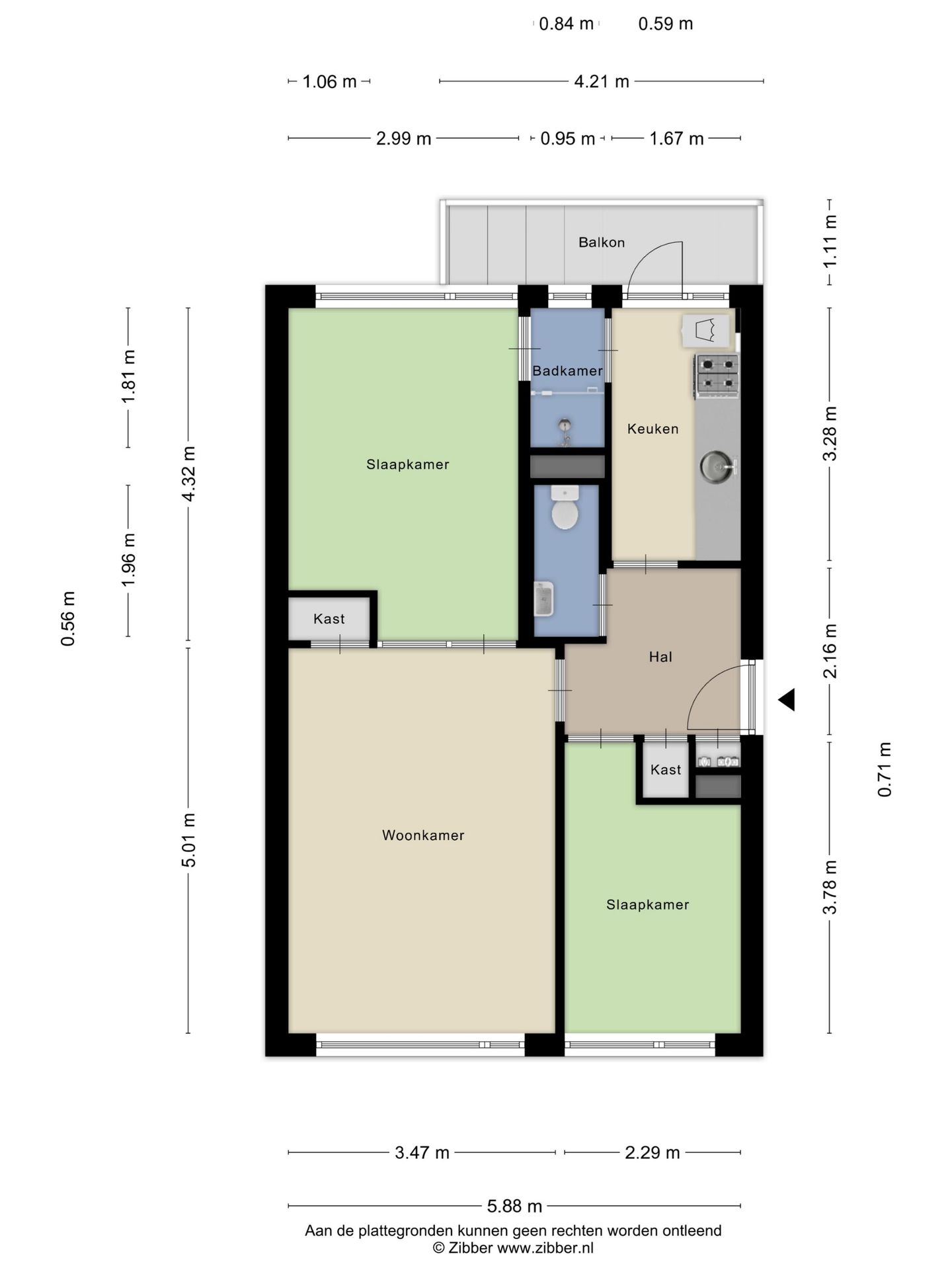 Light 3-room apartment with sunny balcony and large storage in Leiden Fortuinwijk — 25