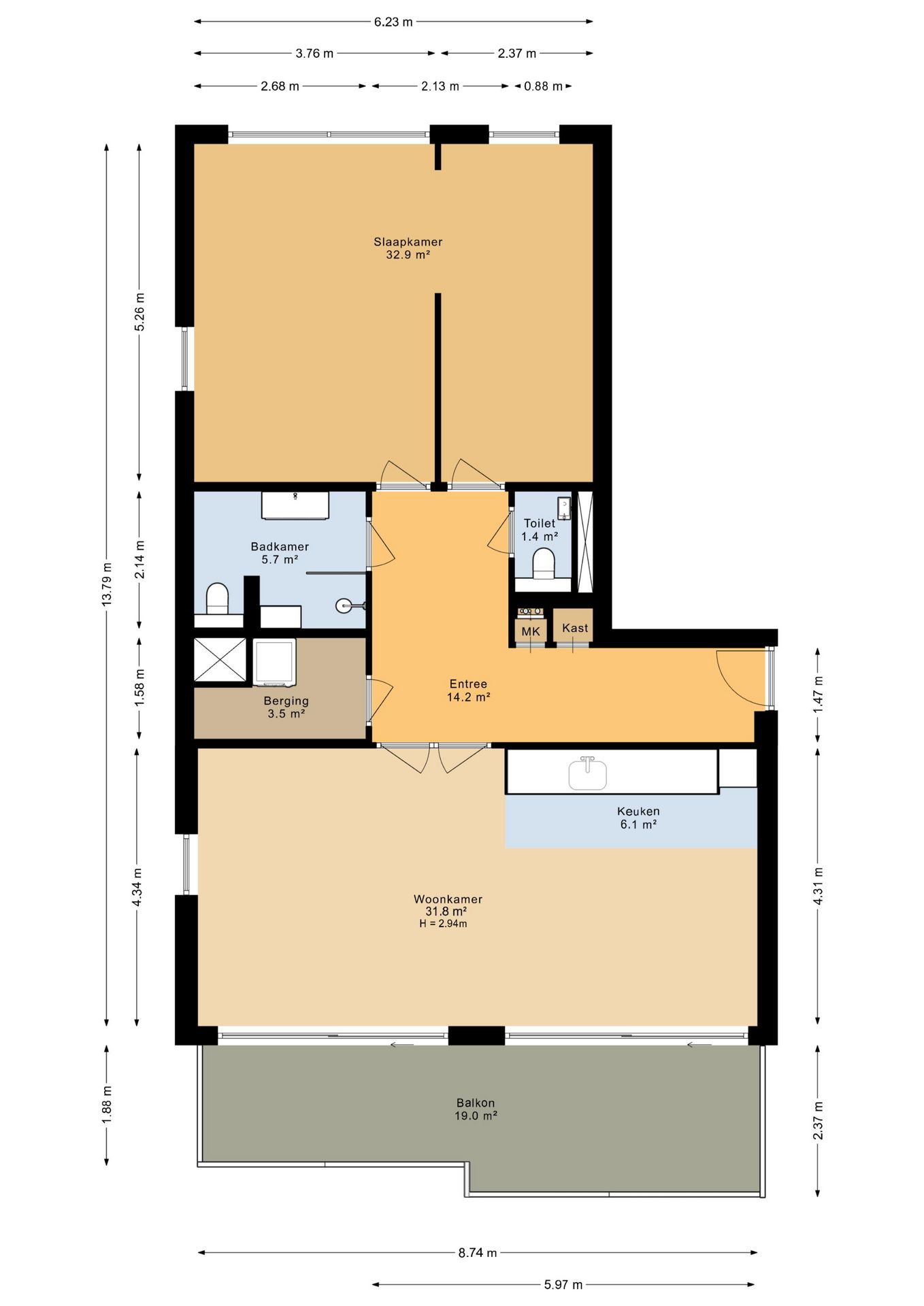 Photo 45 of Fred. Roeskestraat 92-B15