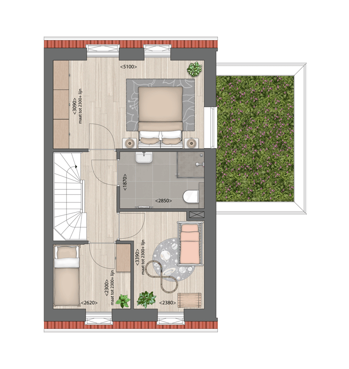 Foto 4 van Eengezinswoningen hoekwoningen (Bouwnr. 5)