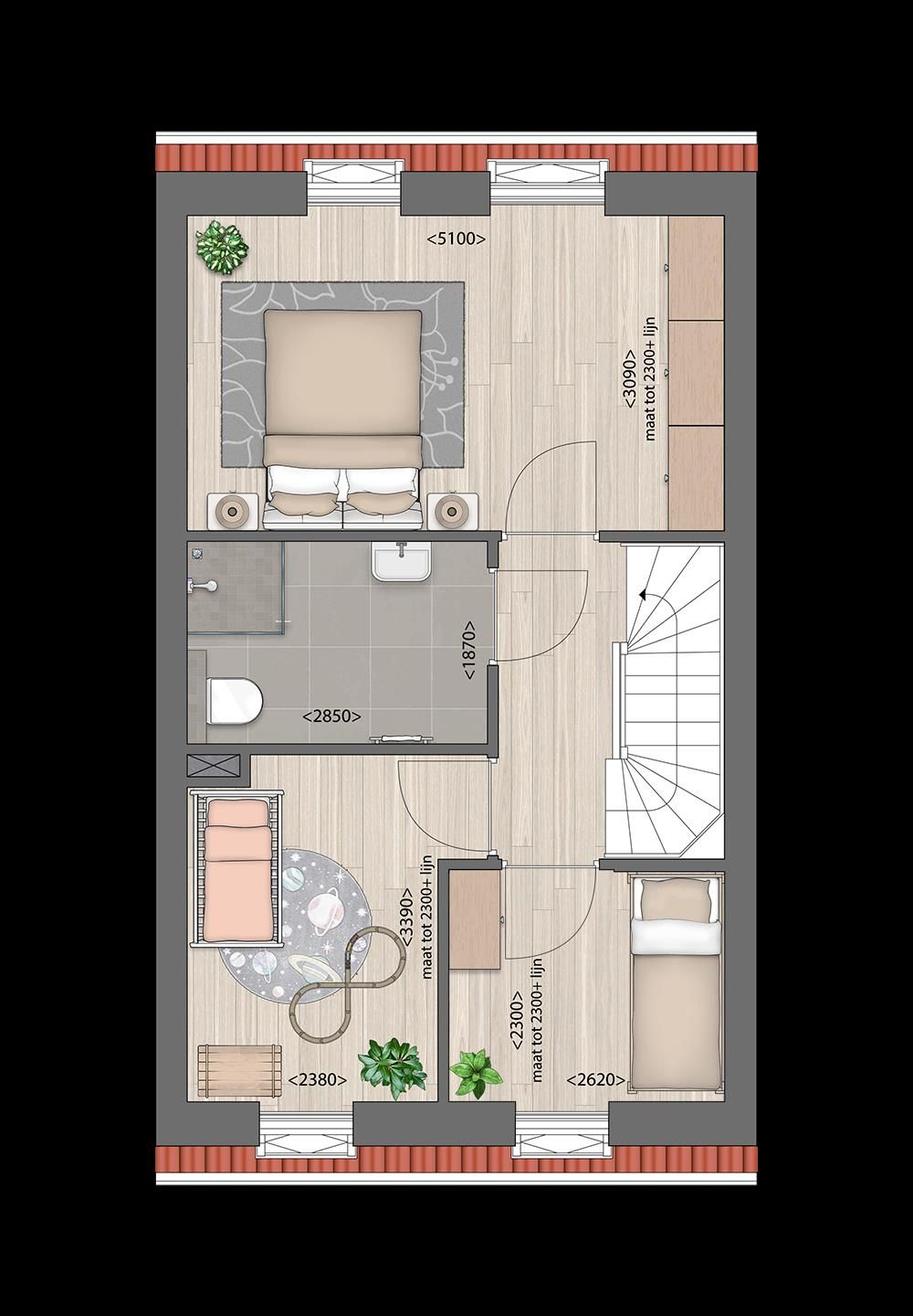 Foto 3 van Eengezinswoningen tussenwoningen (Bouwnr. 2)