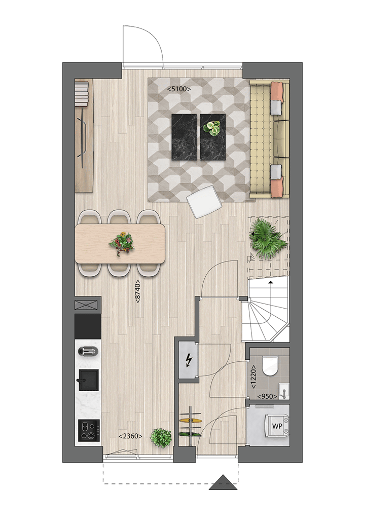 Foto 2 van Eengezinswoningen tussenwoningen (Bouwnr. 2)