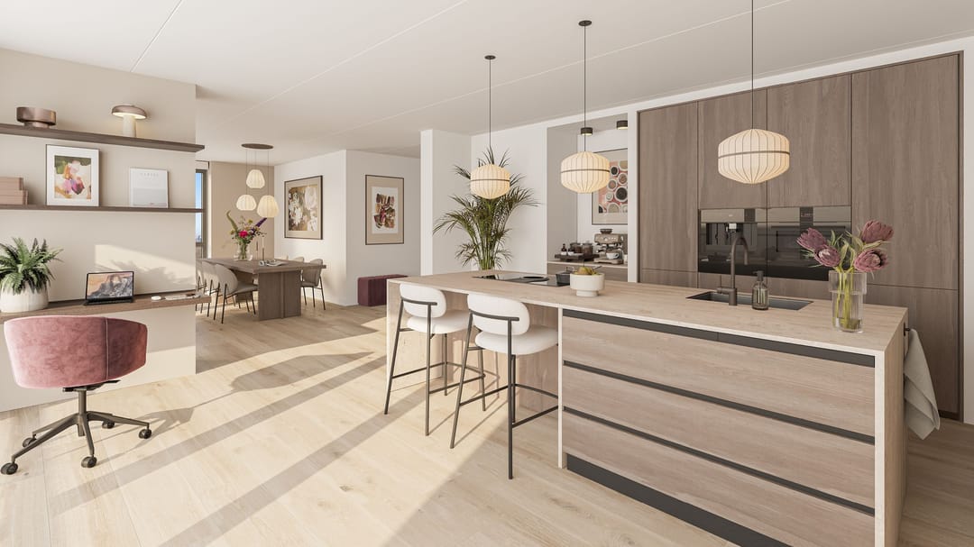 Foto 8 van Vierkamer appartement (Bouwnr. bnr 59)