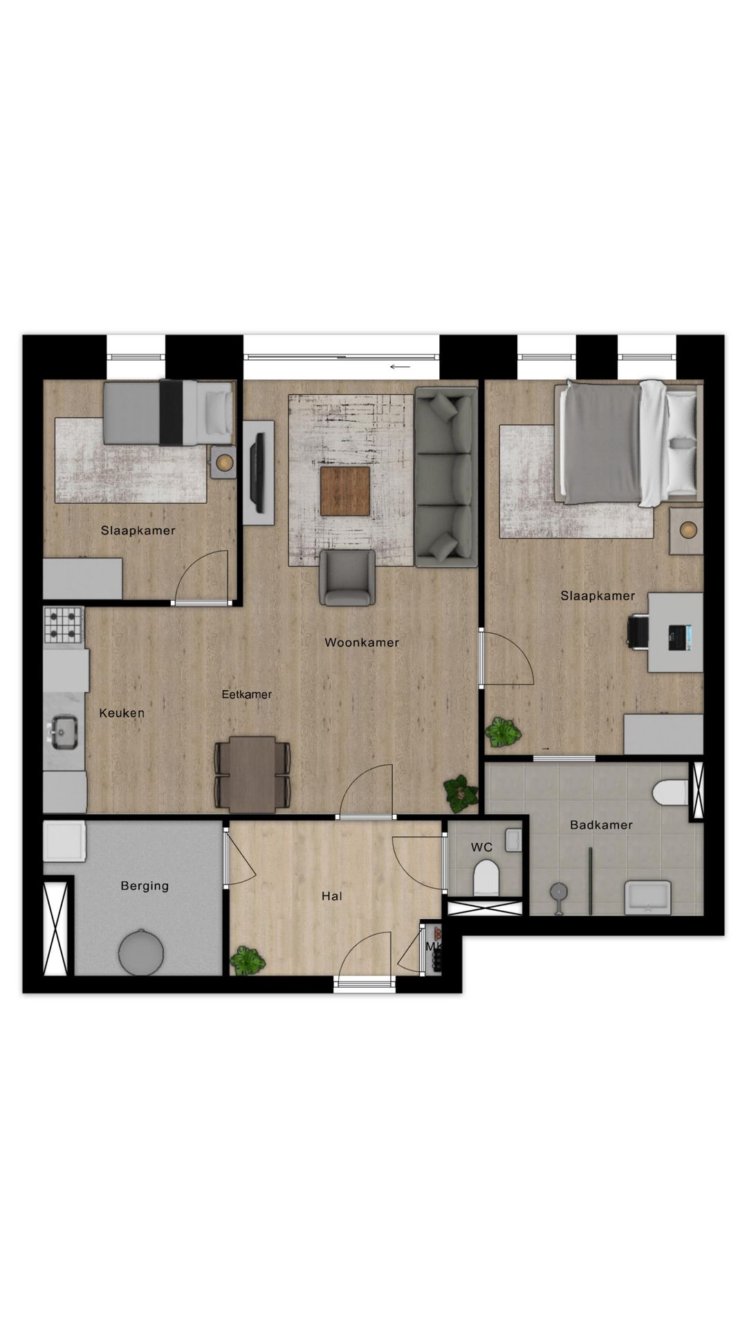 Foto 2 van Appartement - type E (Bouwnr. 9)