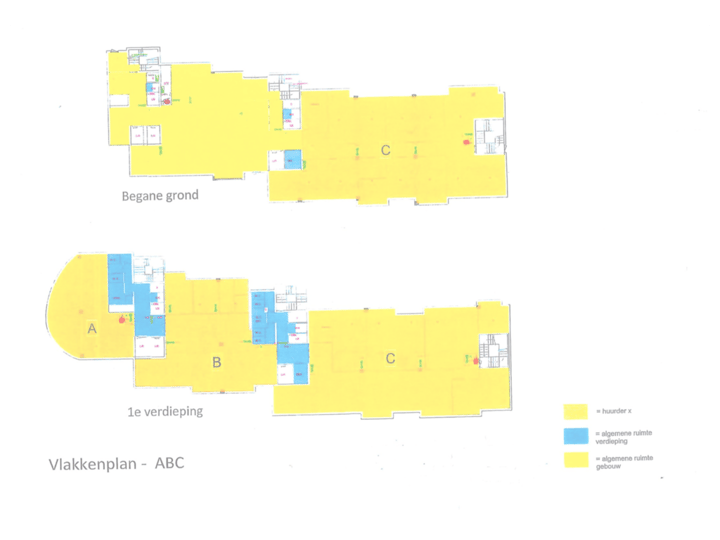 begane grond en 1e verdieping