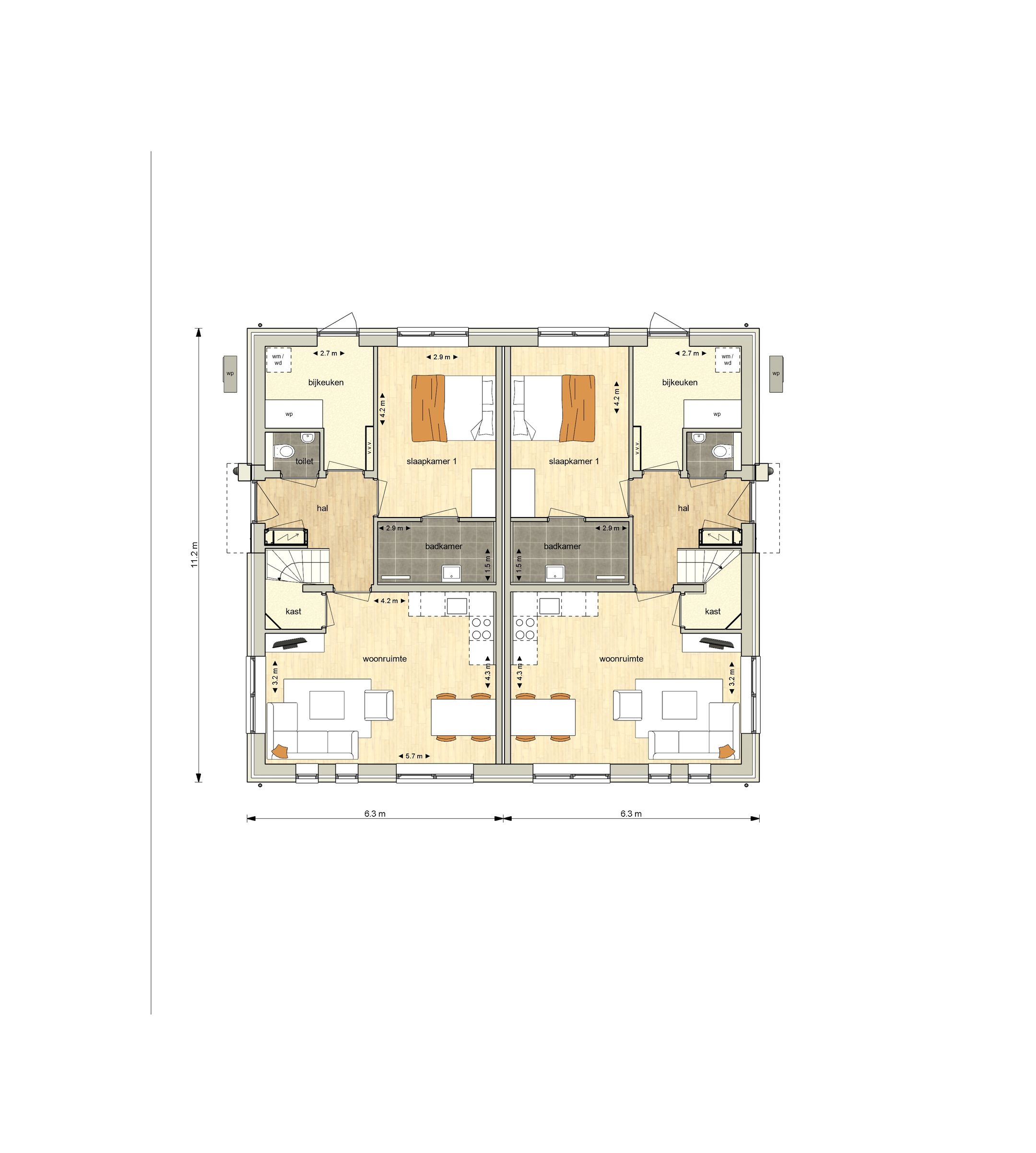 Photo 6 of Flexibele 2-1 kapwoning (Bouwnr. 6)