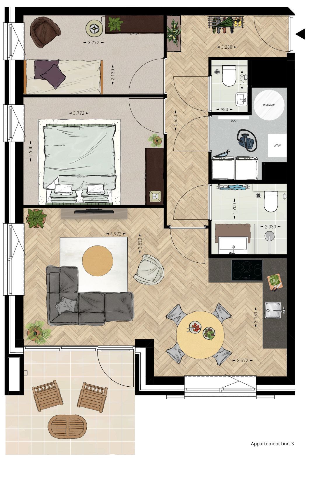 Foto 11 van Appartementen (Bouwnr. 3)