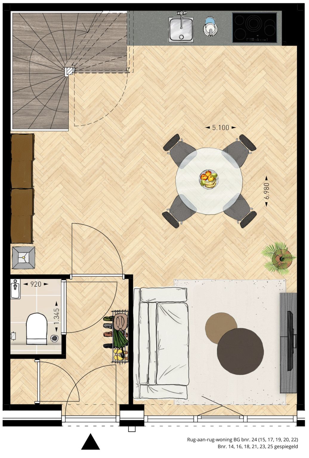 Foto 4 van Rug-aan-Rug woningen (Bouwnr. 16)