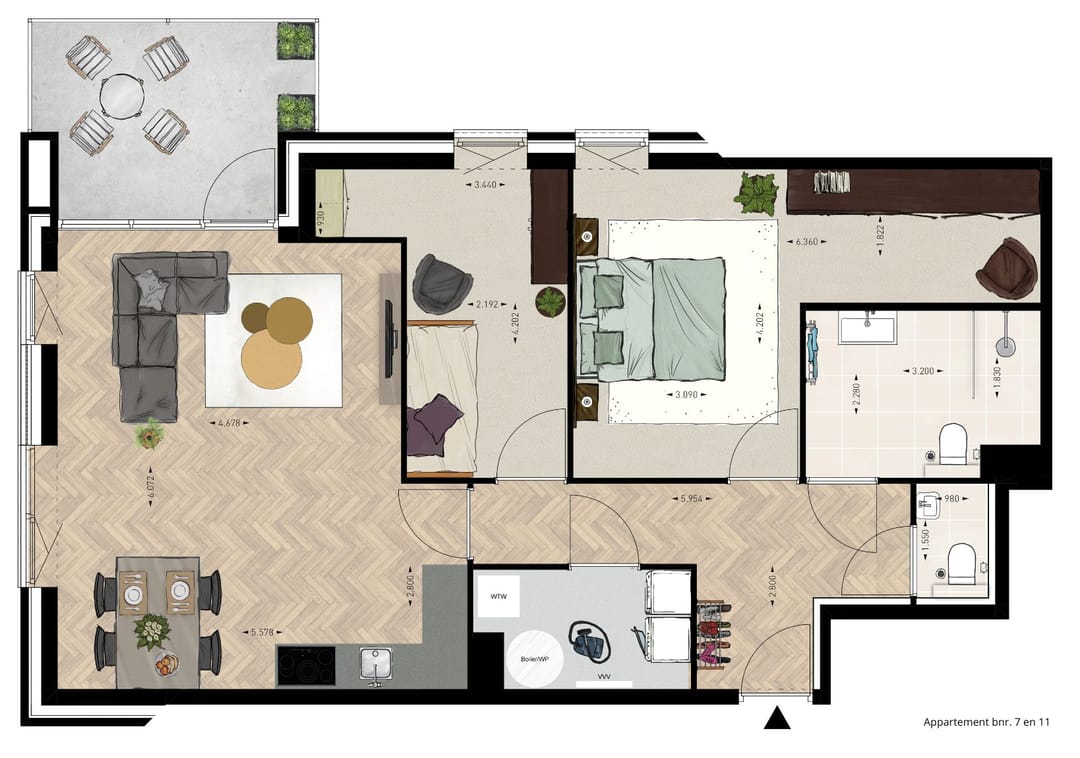 Foto 11 van Appartementen (Bouwnr. 7)