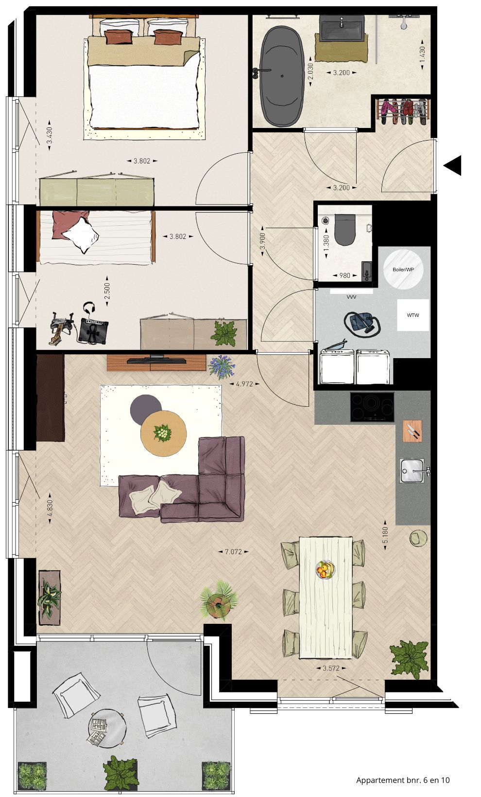 Foto 11 van Appartementen (Bouwnr. 6)
