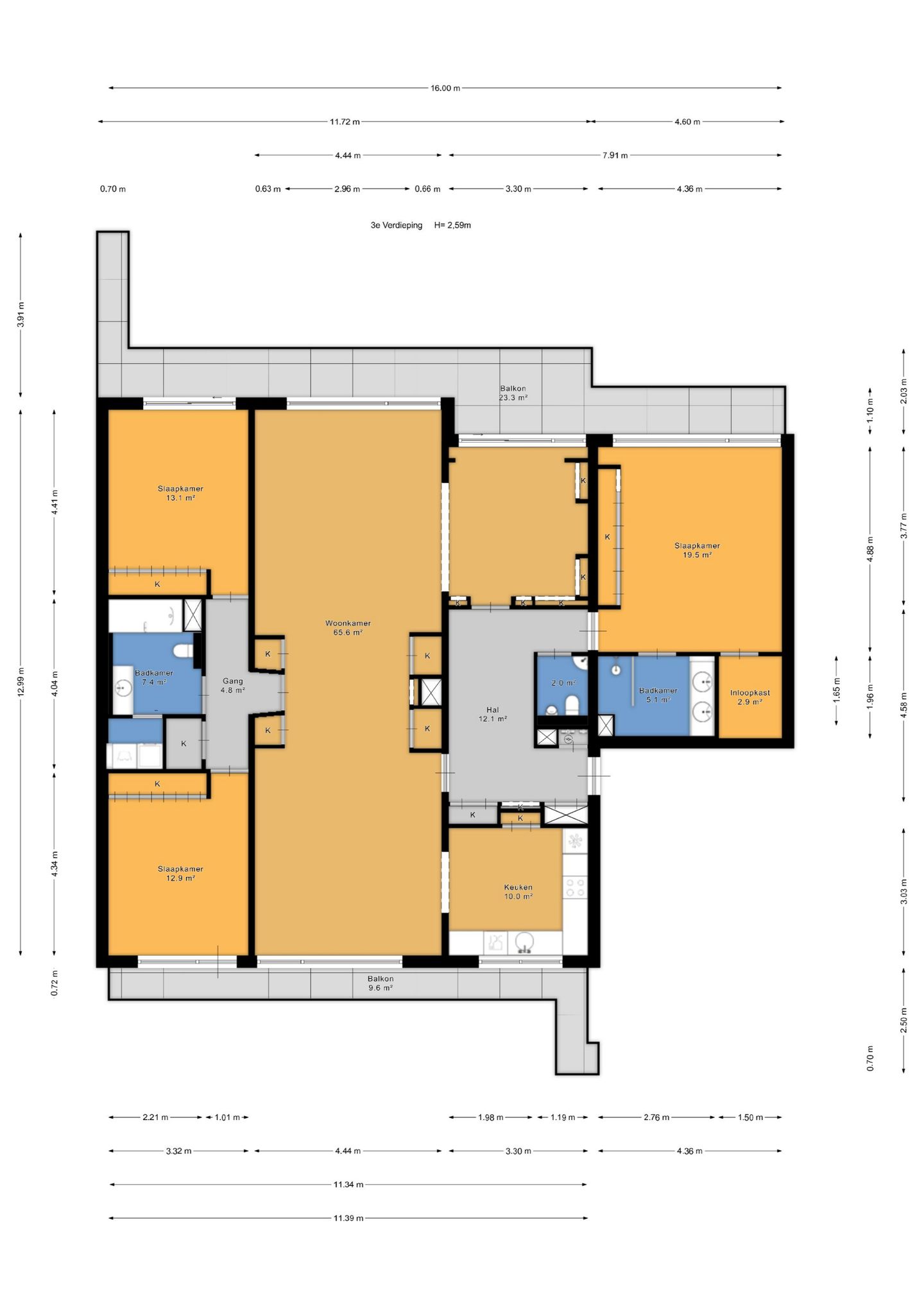 Spacious 6-room apartment in Benoordenhout with two bathrooms and garage — 25