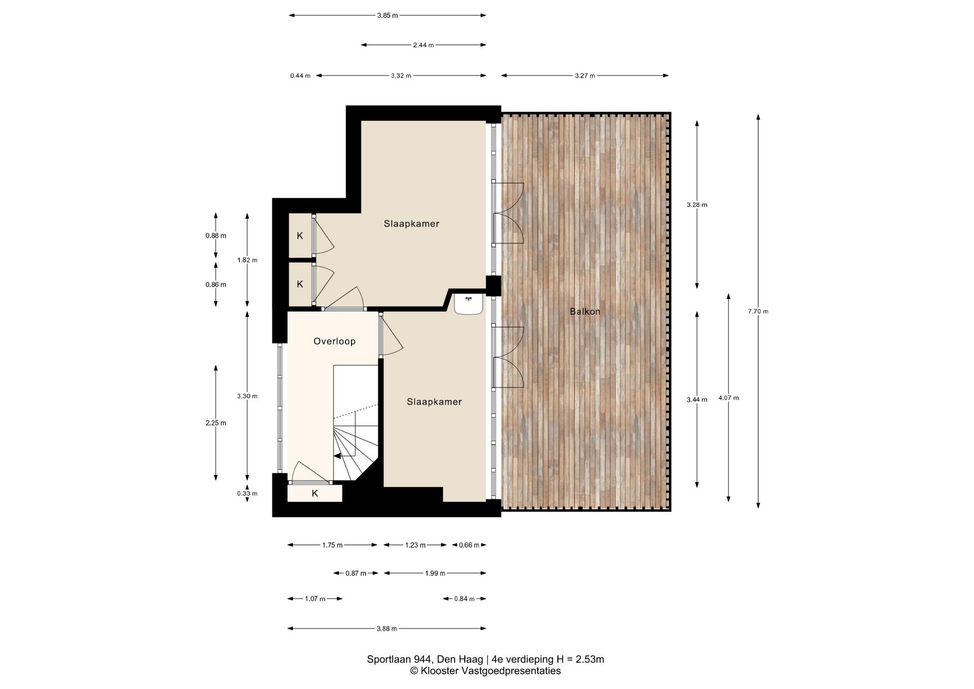 Sunny five-room maisonette with roof terrace in Vogelwijk, The Hague — 48