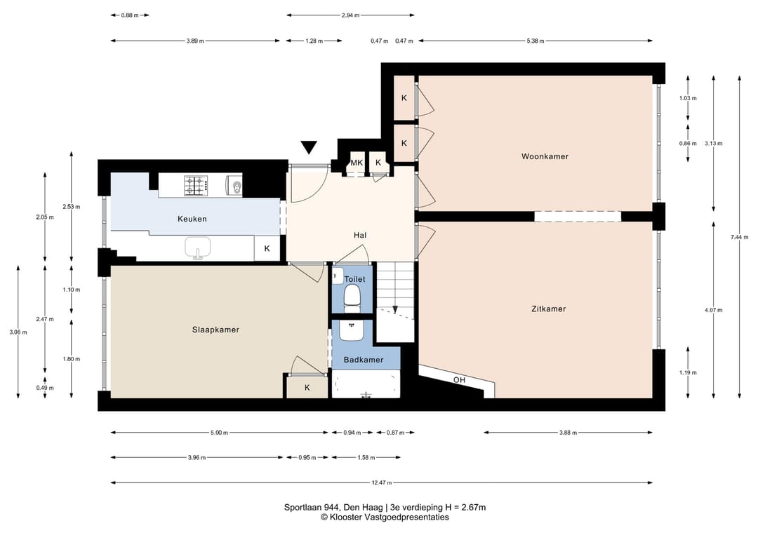 Sunny five-room maisonette with roof terrace in Vogelwijk, The Hague — 47