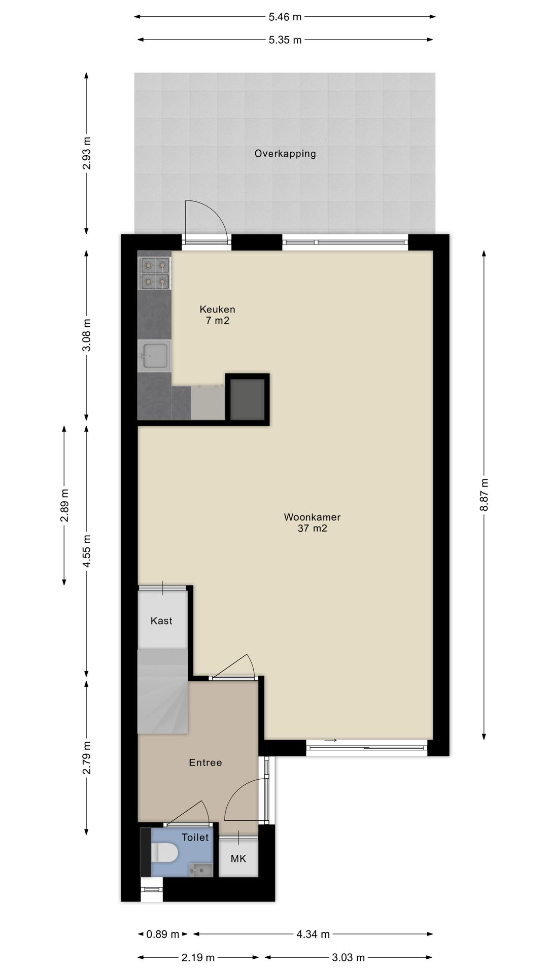 Well-maintained terraced house with two gardens and carport in Donkenbuurt — 43