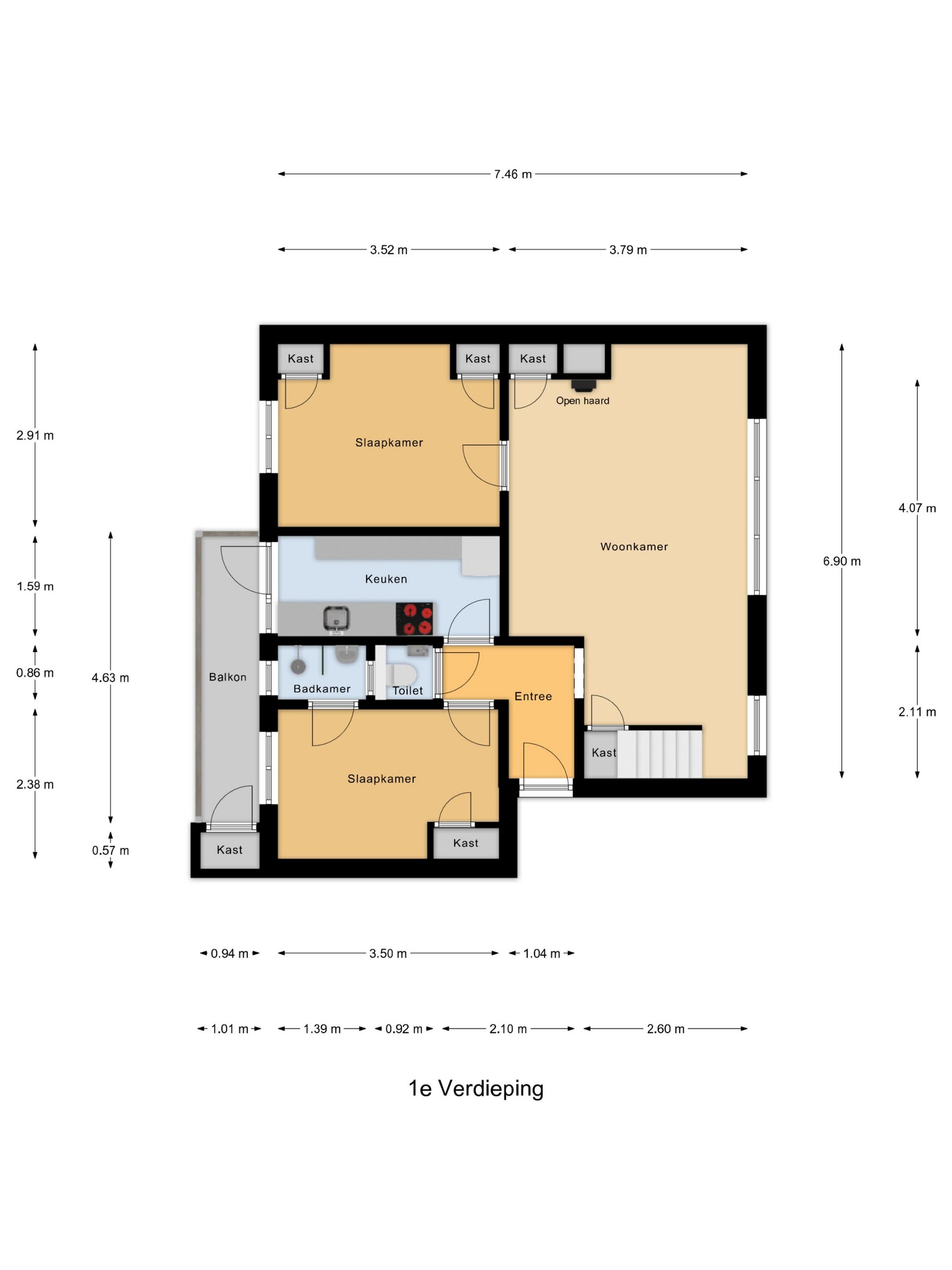 Spacious 3-Room Maisonnette with Sunny West-Facing Balcony — 21
