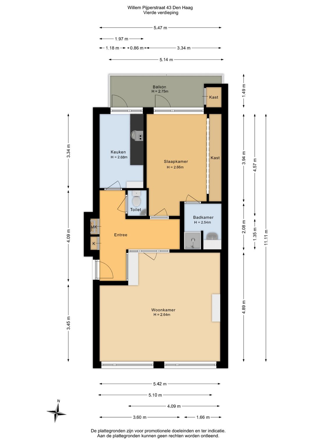 2-Room Apartment with Sunny Balcony on Own Ground in Waldeck-Noord — 37