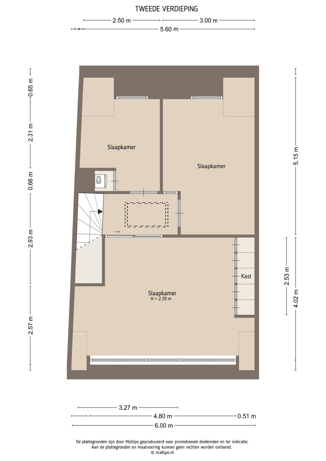 Surprisingly spacious terraced house with six bedrooms in Wamel village centre — 56