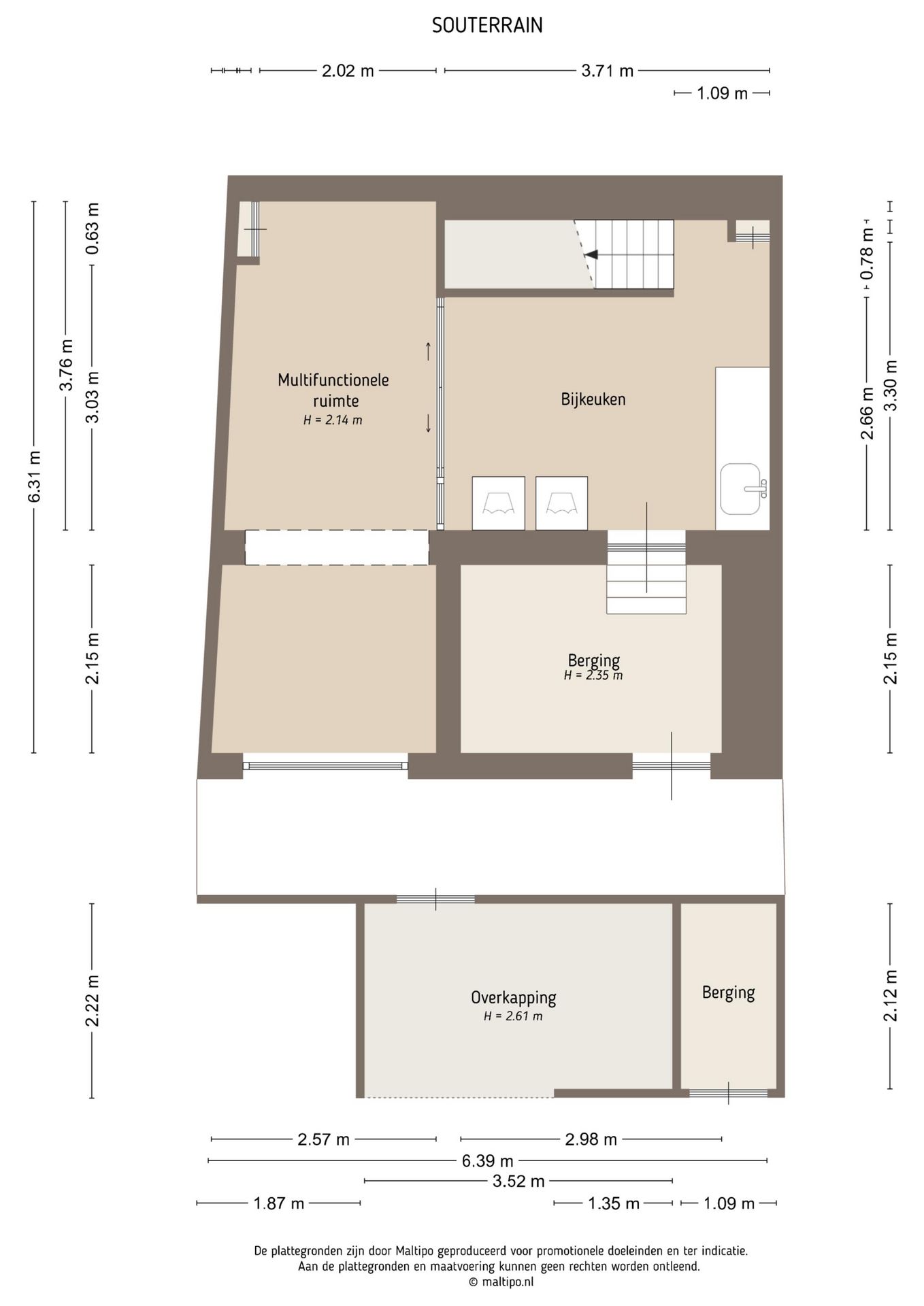 Surprisingly spacious terraced house with six bedrooms in Wamel village centre — 57
