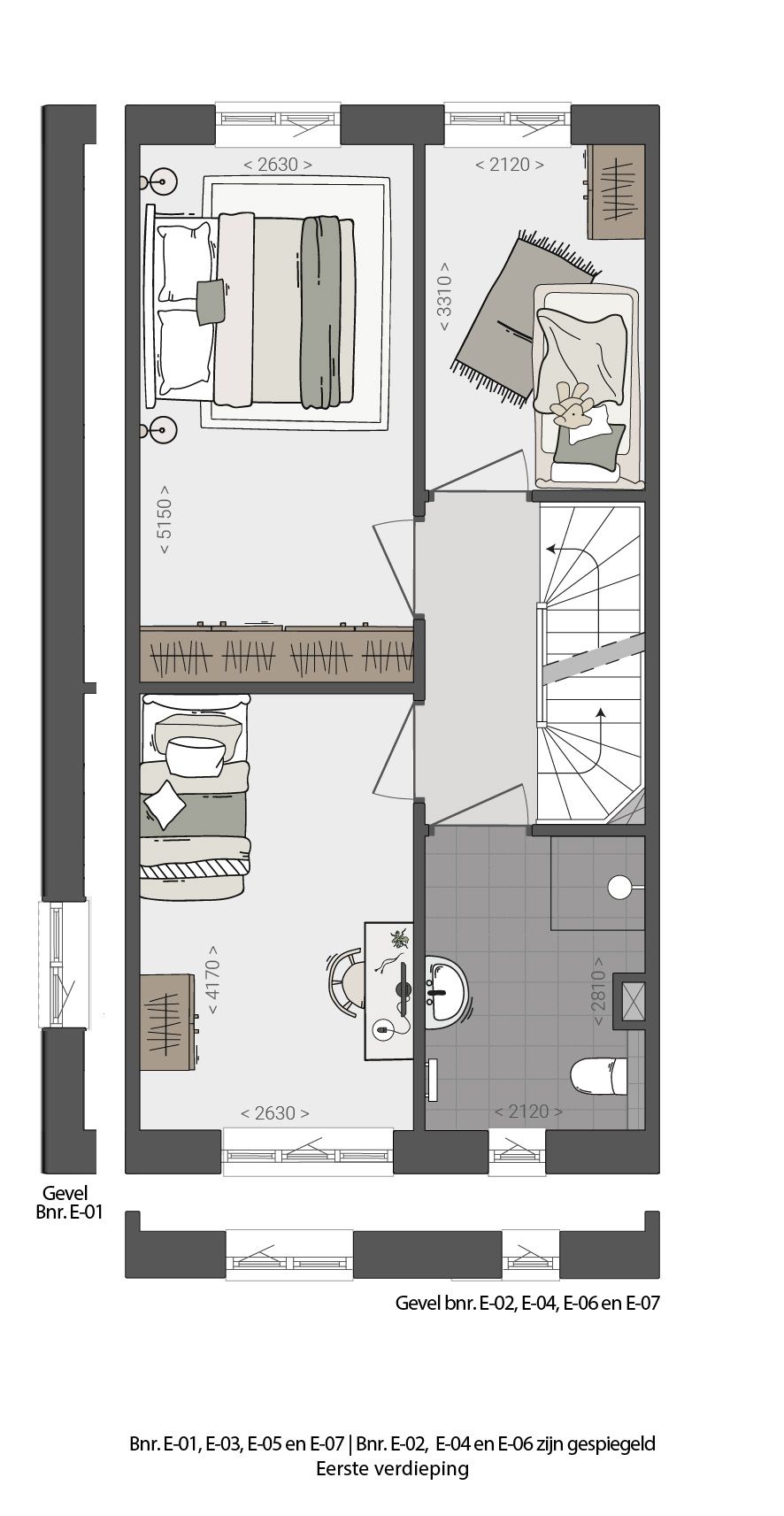 Foto 3 van Tussenwoning (Bouwnr. E-03)