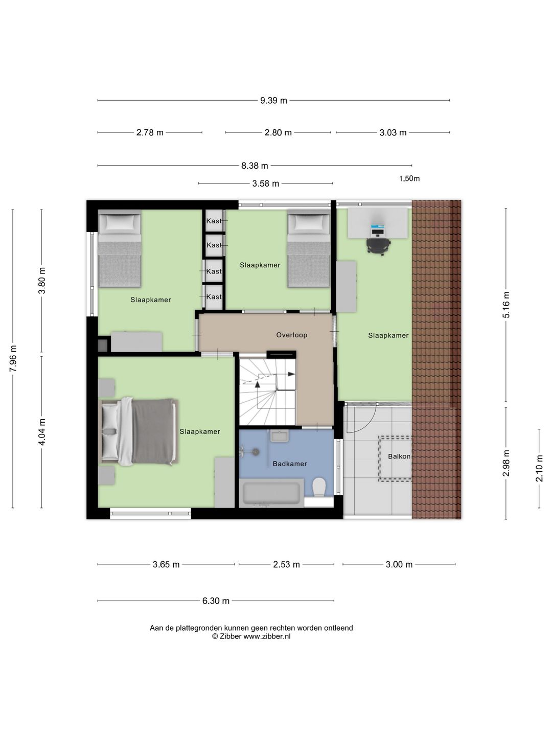 Spacious detached family home with 6 bedrooms and garage in quiet neighbourhood — 56