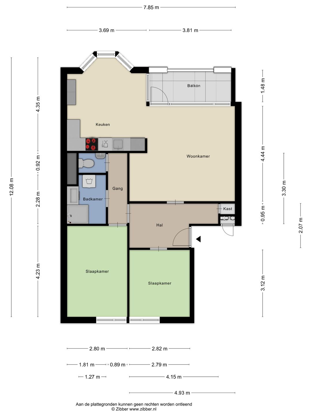Spacious three-room apartment with south-facing balcony in Rotterdam centre — 46