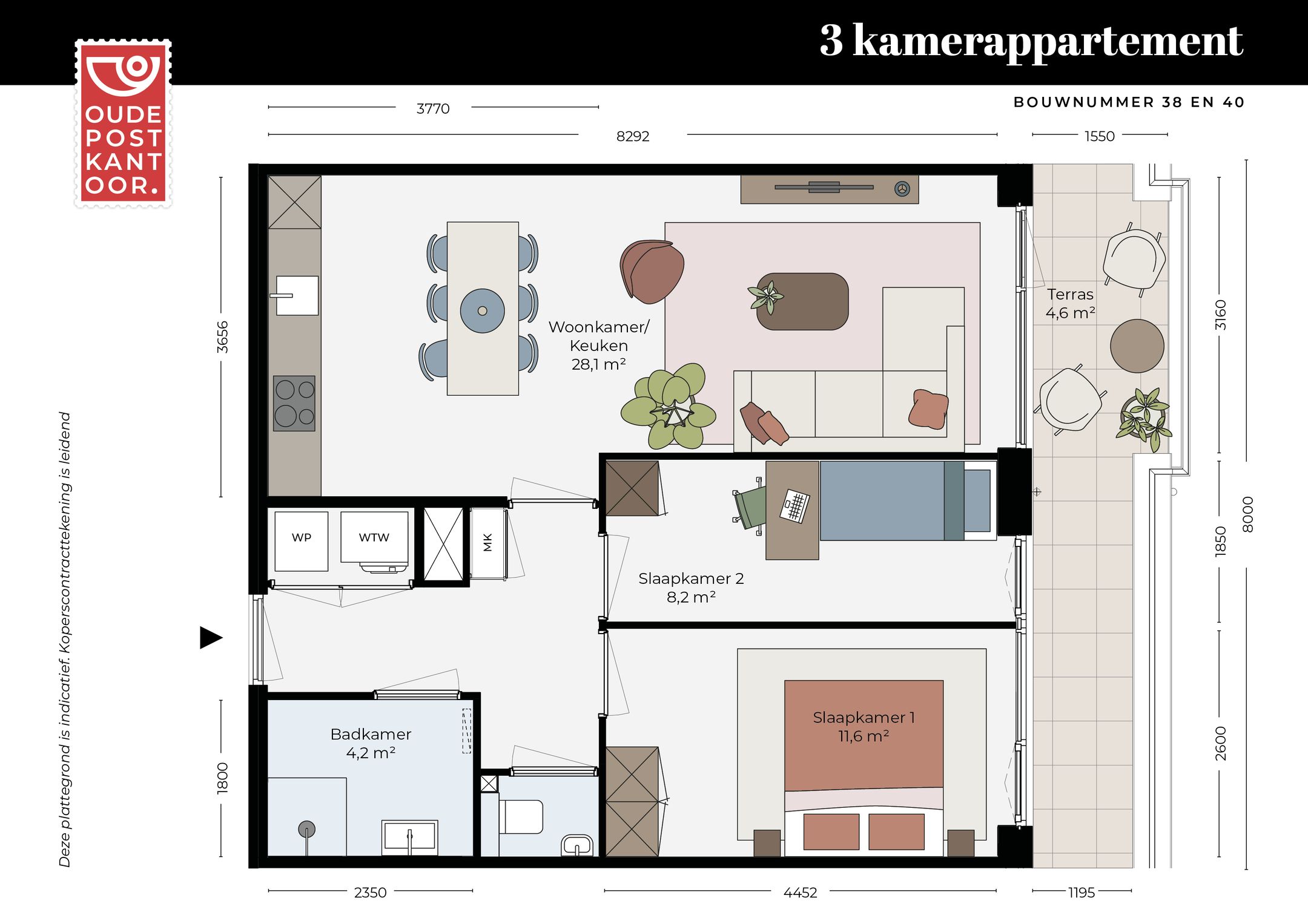 3-kamer appartement (Bouwnr. 40)  false